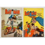 Batman 7, 8 (1951 K.G. Murray Oz reprints). No 7 cover foxing, weak spine [gd], No 8 has a 4 ins