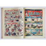 Beano (1946) 275-300. Complete year in bound volume. Dudley Watkins begins to sign his work with