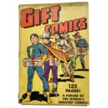Gift Comics n.n. (Fawcett 1949) enclosing Captain Marvel Jr #74, Tom Mix Western #18, Nyoka the