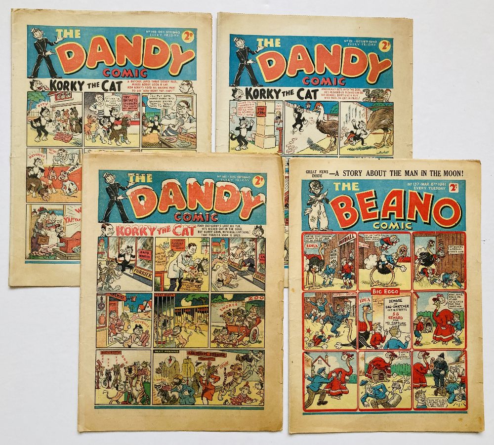 Dandy (1940) 149, 151, 161. With Beano 137 (1941). Propaganda war issues. With Desperate Dan,