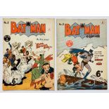Batman 2, 3 (1950 K.G. Murray Oz reprints). No 2 has full length diagonal cover crease [vg], No 3
