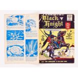 Black Knight 1 (1955 L Miller). Worn spine with 3 ins centre split and 1 ins top and bottom split [