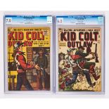 Kid Colt Outlaw (1954-57) 40, 73. #40 CGC 6.5. Off-white pages, #73 CGC 7.0. Light tan/off-white