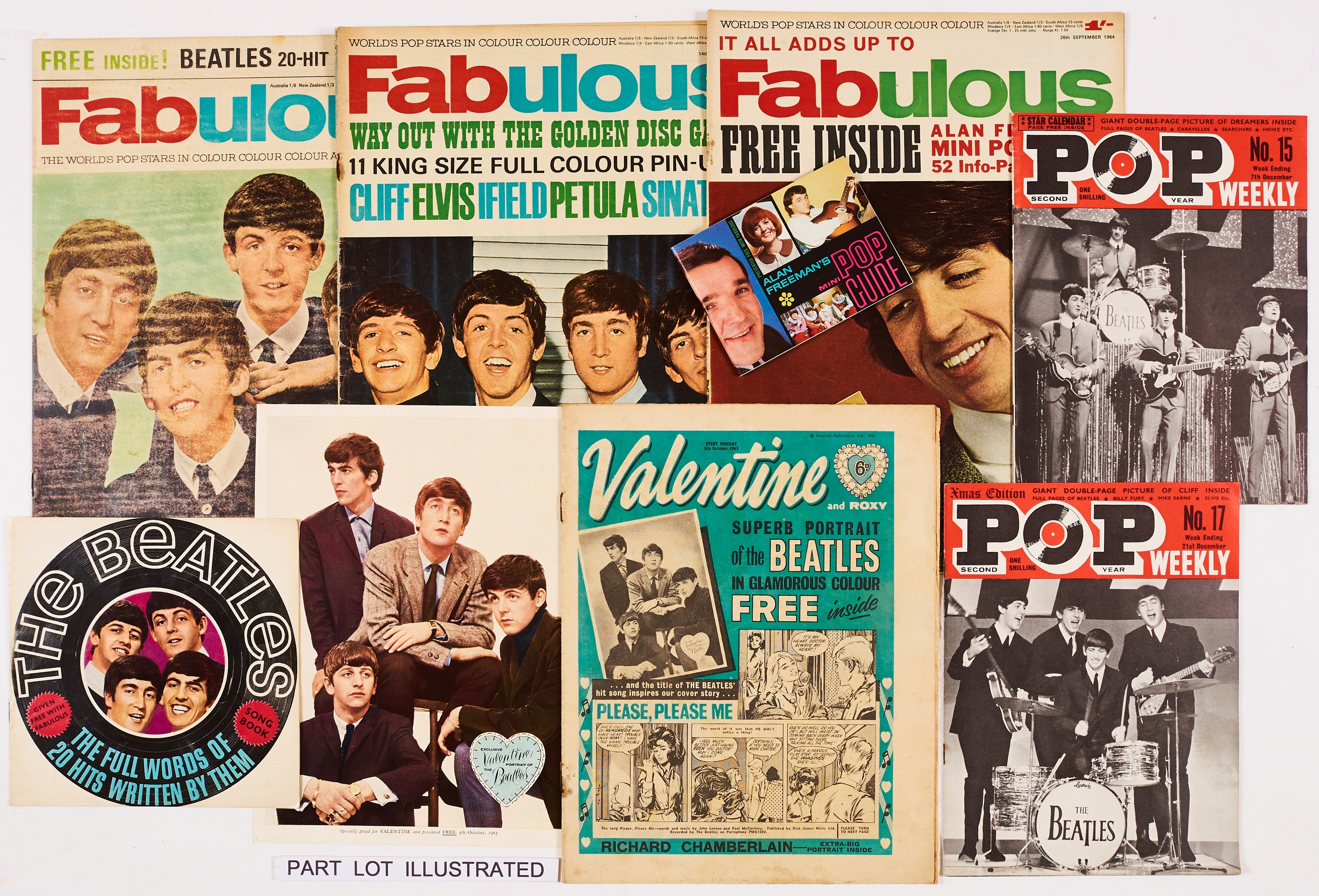 Fabulous (1964-65) Jan 18 wfg Beatles Song Book, 14 Mar Beatles cover, 26 Sept wfg Alan Freeman's