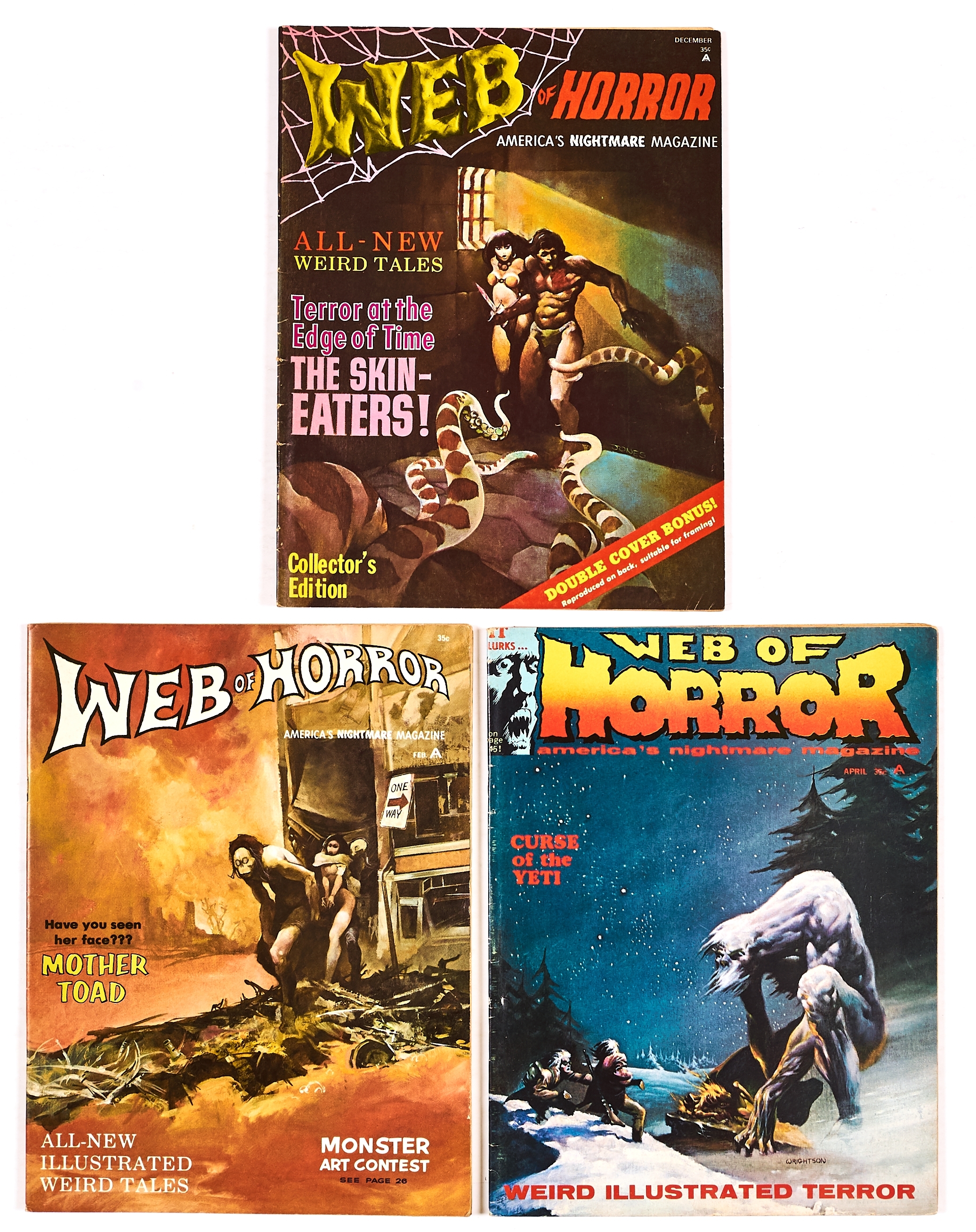 Web of Horror (1969-70) 1-3 [fn/vfn+/fn+] (3). No Reserve