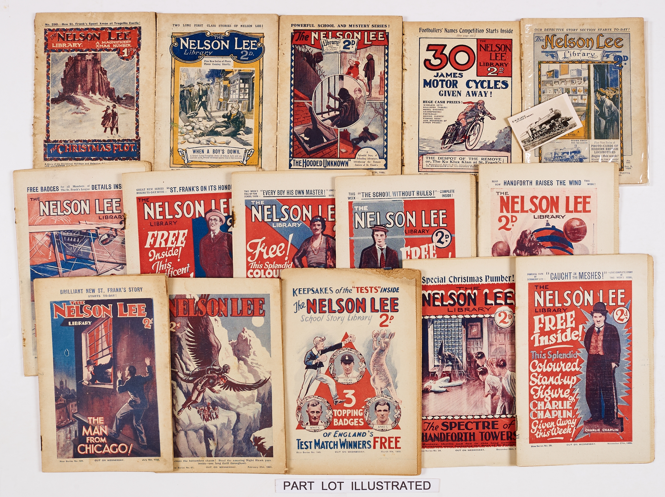 Nelson Lee Library (1919-1933) 1919 Xmas, 1920 Xmas, 1921 x 8 issues (incl Xmas), 1922 x 16, 1923