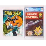 Super Mag No 12 Space Patrol (1964) Young World Publications. CGC 6.5 with Star Trek Annual 2 (1970)