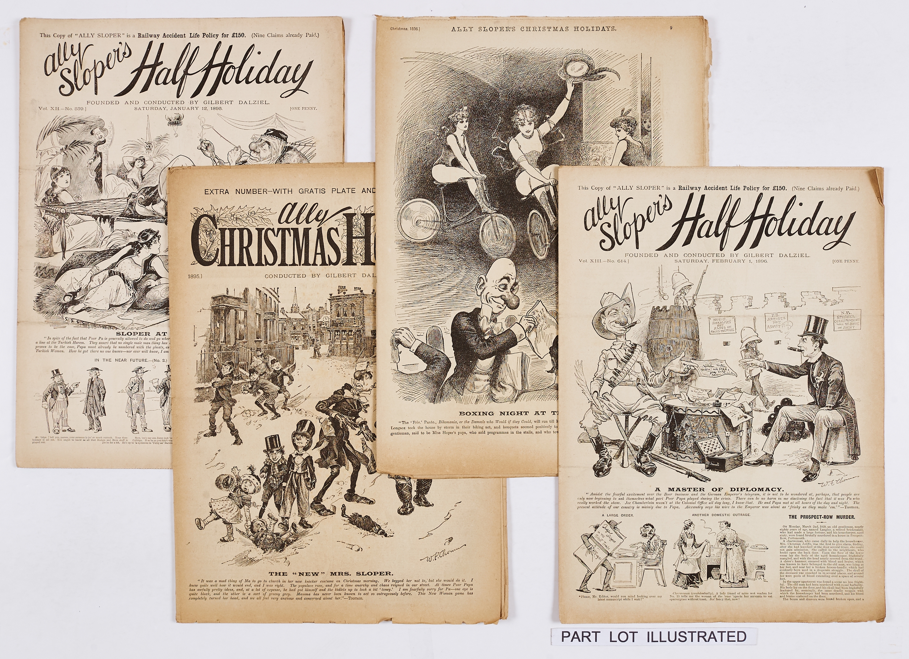 Ally Sloper's Half-Holiday (1895-96). 1895 comprises 51 issues between 558-609 (missing issues