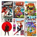 Later Keys mix (1980s-90s). Daredevil 257, Hulk 330, New Teen Titans 1, Rai 0, What If? Vol 2, No