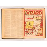 Wizard (1948) 1158-1196. Complete year in bound volume, some issues fortnightly. Starring Wilson and