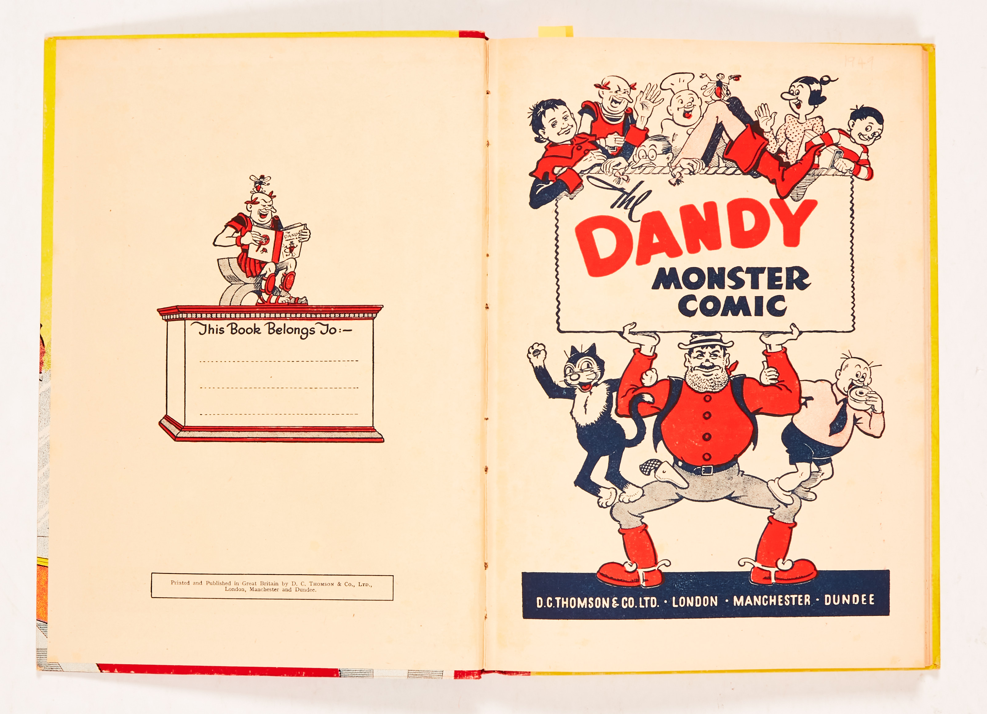 Dandy Monster Comic (1949). Korky the Toff, Dan the Bag Man! From the Brenda Butler Archive. - Image 2 of 4