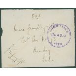 1920 stampless 'On Active Service' envelope to Grindley & Co. 'BASE OFFICE ADEN/I.E.F/10 NOV 20'