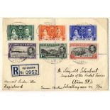 1941 April 7th underpaid envelope to Ontario with 1937 Coronation 2d tied code 'C' c.d.s, 'T' h/