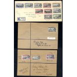 1937-51 selection of covers (14) mainly with defin multiple frankings ½d to 5s (10 stamp