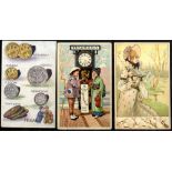 CALENDARS/CLOCKS & TIME/SEASONS album of cards, noted - several Co-Op advertising, French Four