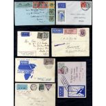 EAST AFRICA AIRMAILS 1929-57 small written up collection of 32 covers to or from East Africa