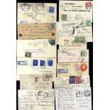 ACCUMULATION OF COVERS or cards (90) QV-QEII incl. several postcards with postage due interest, 1867