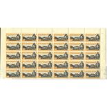 1939 1d black & yellow-orange half UM sheet of thirty incl. 'Mountaineer' flaw (R4/4), SG.39ca,