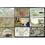 MAPS album of 147 cards incl. GB & British Empire, Europe, America & Asia etc. Noted - Walkers