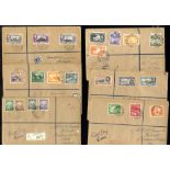 BRITISH COMMONWEALTH KGVI stamps on covers, all defins used on registered FDC's incl. single or