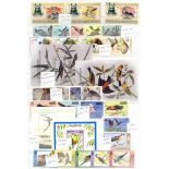 BIRDS UM collection of stamps & M/Sheets housed in three stock books, strength with British