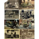 BELGIUM Milk Dog Carts c1900-30's, nice range of coloured or sepia incl. RP's etc. (29)