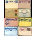 POSTAL STATIONERY range of early pre-paid postcards/reply cards, mainly unused from Brazil, El