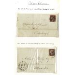 1795-1900+ collection housed in two multi ring albums commencing with odd pre stamp incl. 1829 &