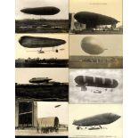 AIRSHIPS & BALLOONS good lot & early airships (21) incl. better RP's, also balloons (8).