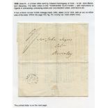 YORKSHIRE 1826-49 covers incl. single-ring mileage marks (7) - one at the 1oz rate, single and
