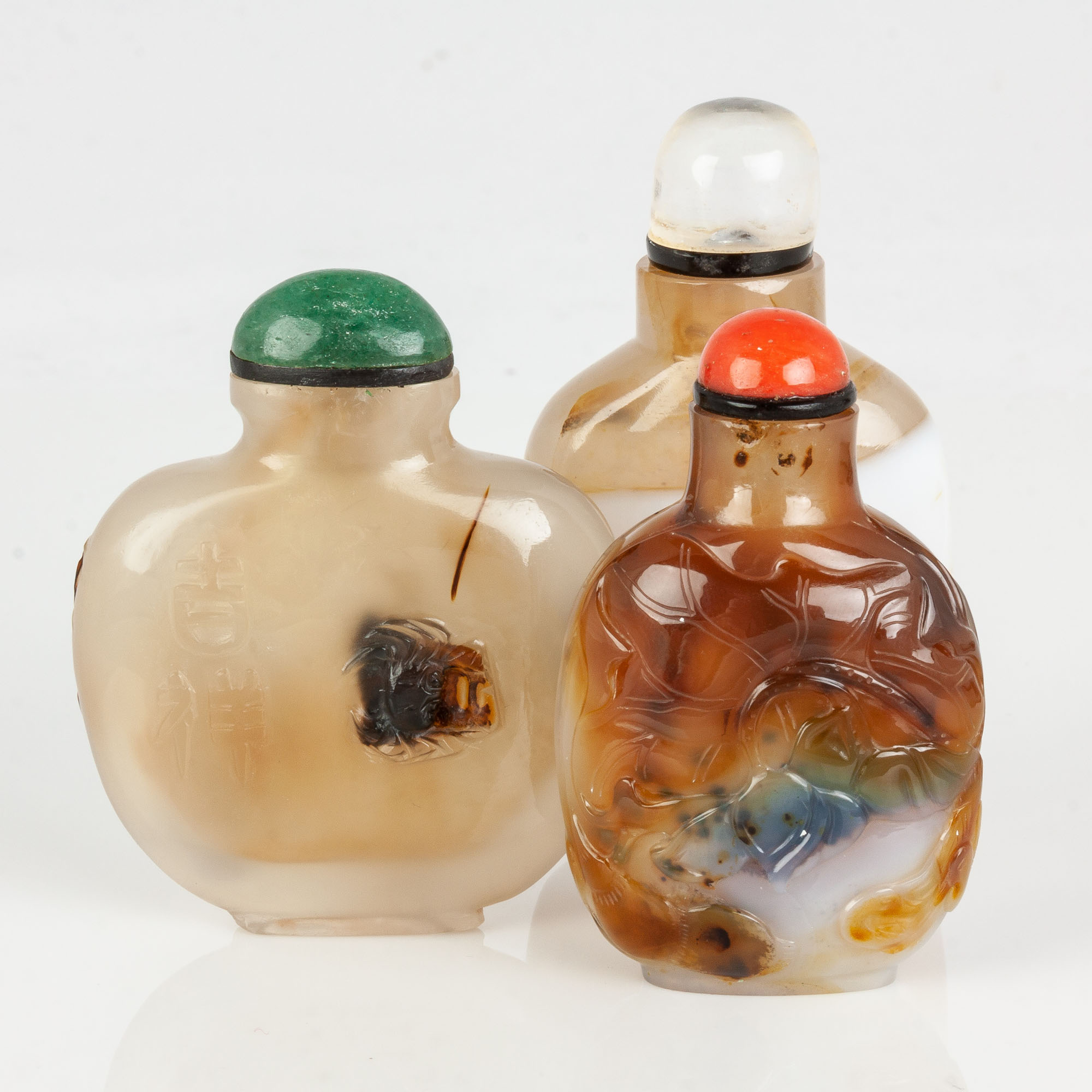 Group of Chinese Agate Snuff Bottles - Image 2 of 3