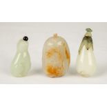 Chinese Carved Jade Snuff Bottles