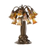 Fine Tiffany Studios, NY 18 Light Lily Lamp