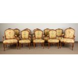 Ten French Louis XV Dining Chairs