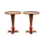 Pair of Art Deco Pedestal Side Table Attributed to Eugene Printz