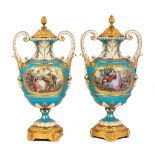 Pair of Sèvres Porcelain Urns
