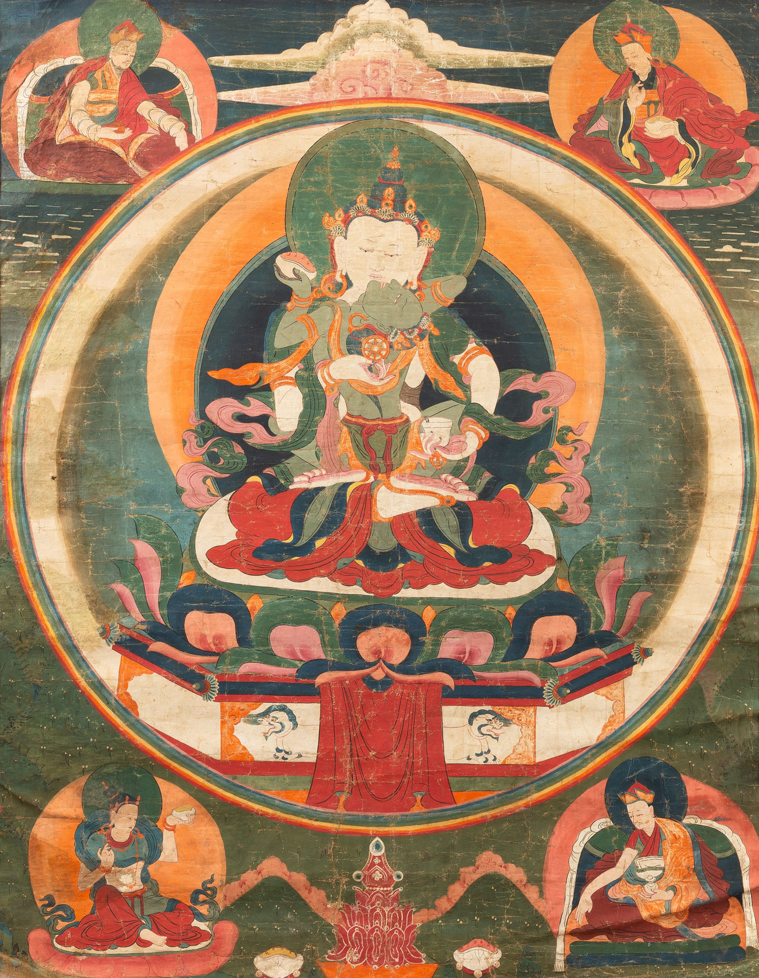 5 Tibetan Thangkas - Image 4 of 11