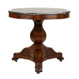 Neoclassical Marble Top Mahagony Center Table