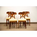 A Fine Set of Four Biedermeier Side Chairs