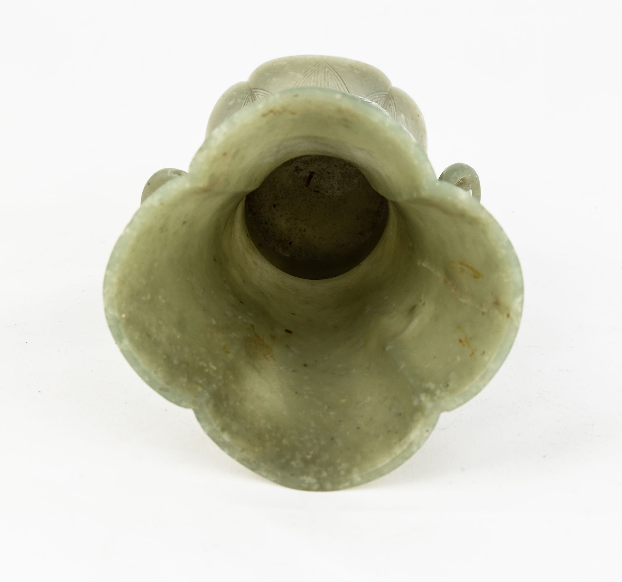 Celadon Jade Gu Vase - Image 3 of 3