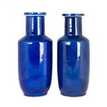 Pair of Chinese Blue Glazed Vases