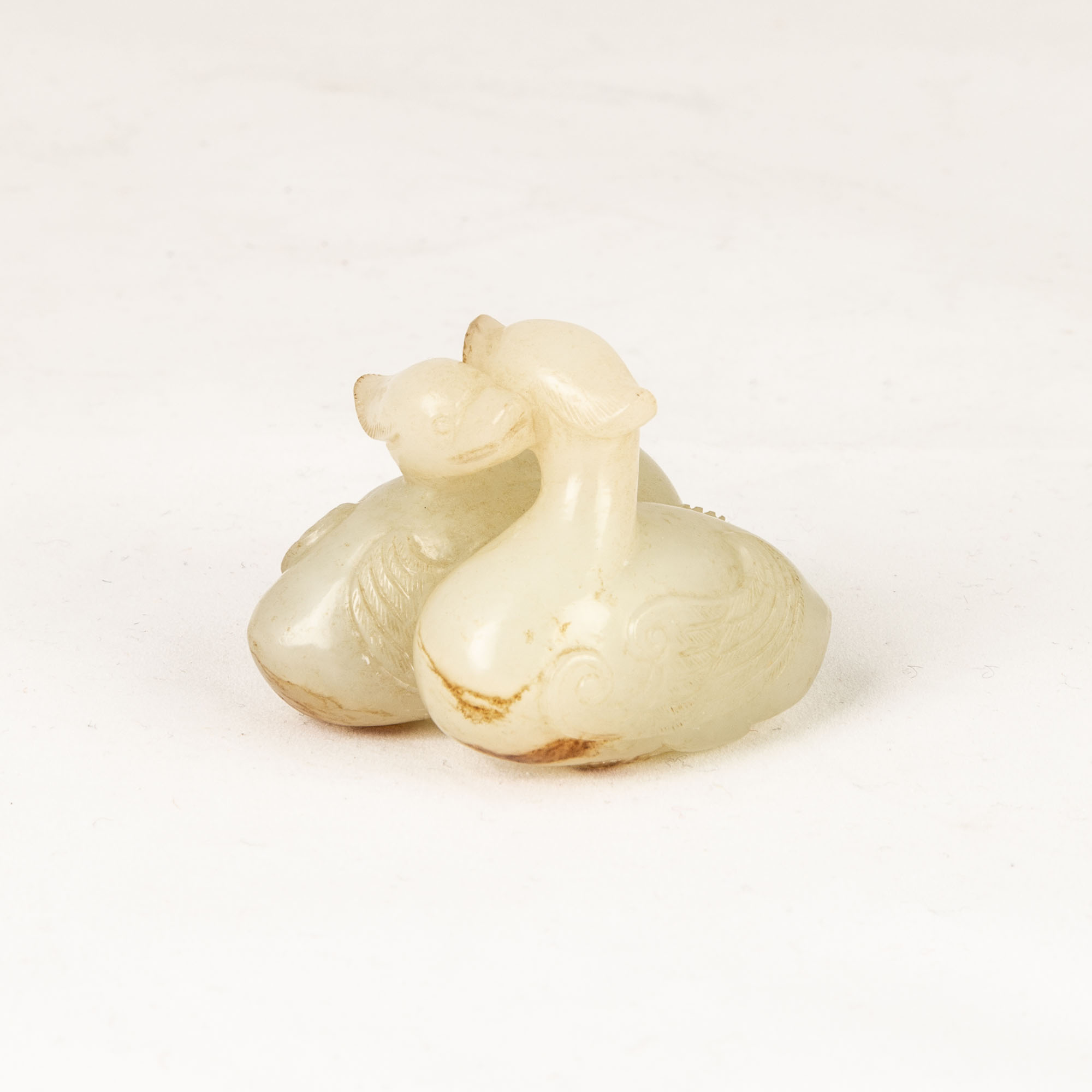 Chinese Carved Jade Ducks