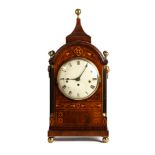 Regency Inlaid and Ebonized Shelf Clock