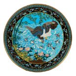 Monumental Japanese Meiji Period Cloisonné Charger