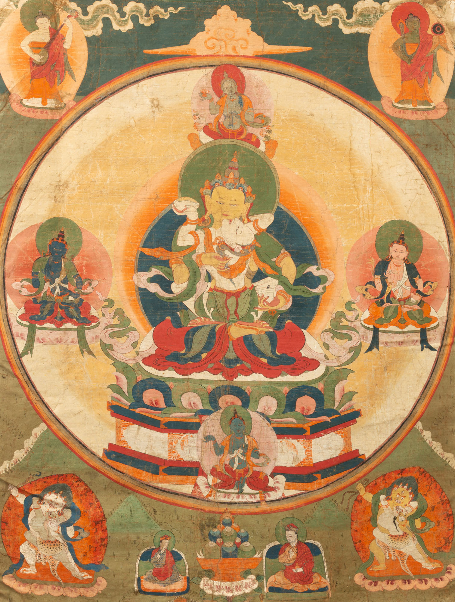 5 Tibetan Thangkas - Image 5 of 11