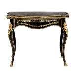 French Ebonized Card Table