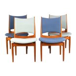 Four Finn Juhl (Danish, 1912-1989), "Egyptian Chairs"