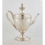 Hand Chased English Silver Coffee Pot