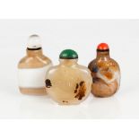 Group of Chinese Agate Snuff Bottles