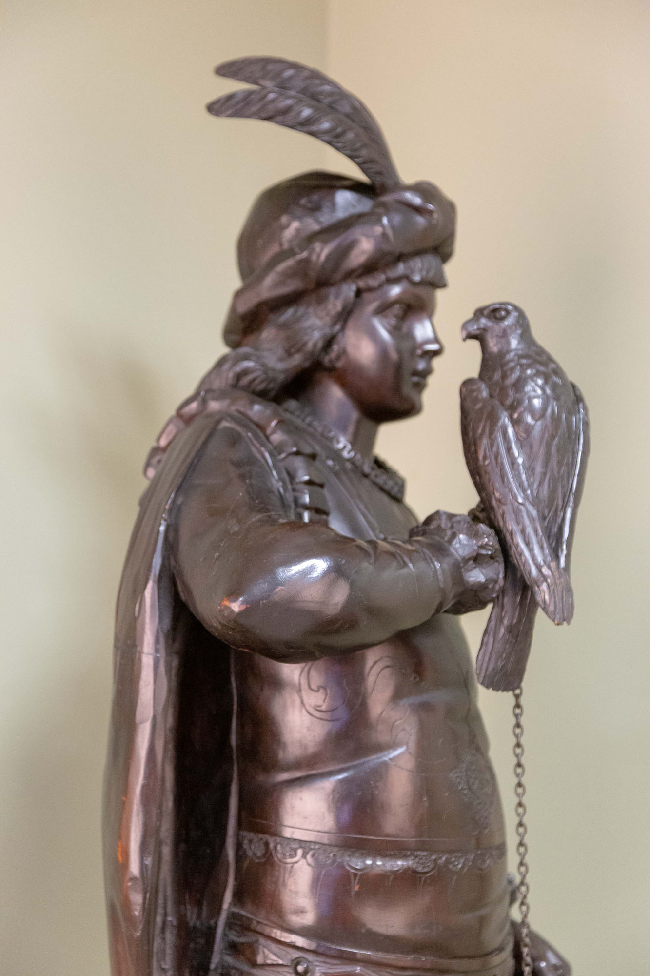 Carved Black Forest Falconer - Image 4 of 4